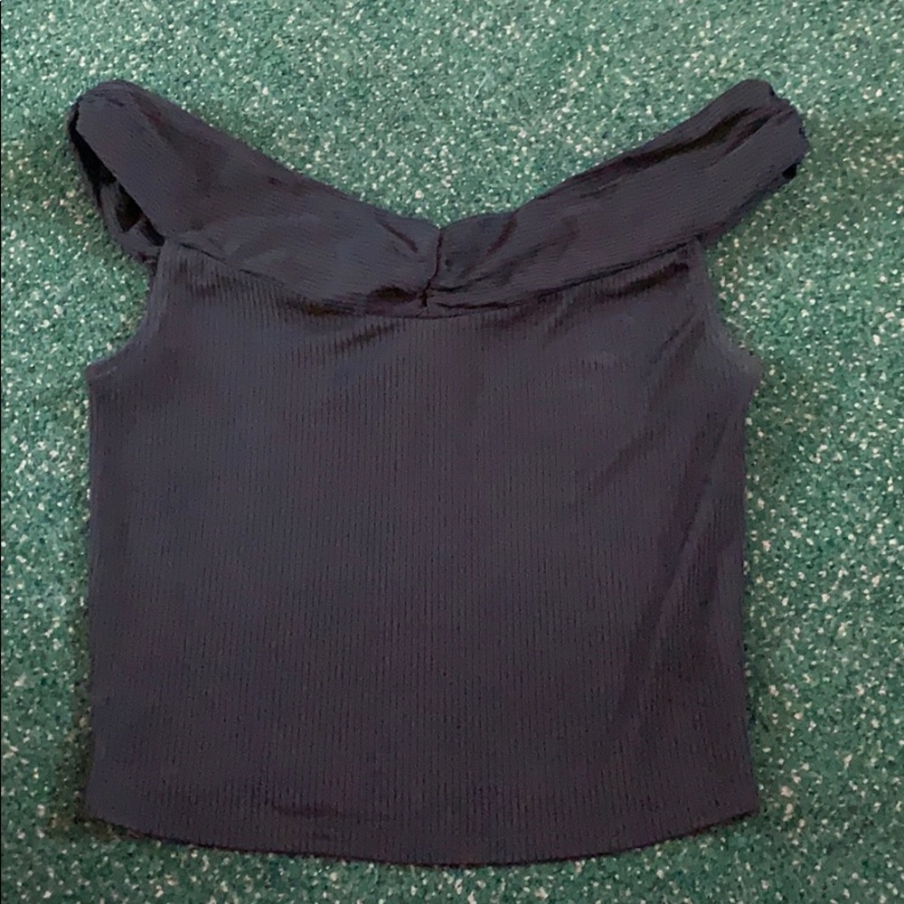 Urban Outfitters black off the shoulder crop top.